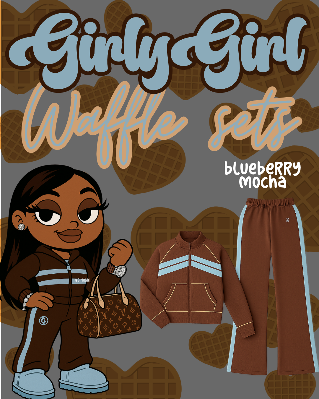 Blueberry Mocha Waffle Set (jacket + pants)