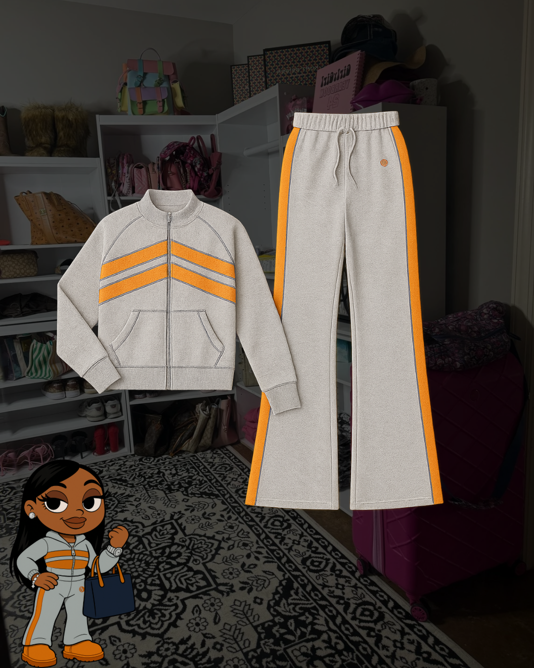Frosted Honey Waffle Set (jacket + pants)