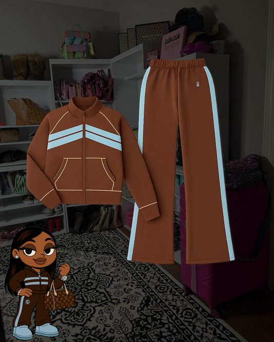 Blueberry Mocha Waffle Set (jacket + pants)